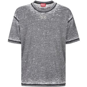 Diesel, Heren, Tops, Grijs, Maat: M