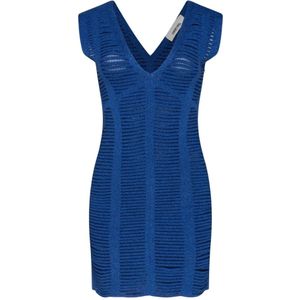 Circus Hotel, Dames, Jurken, Blauw, Maat: 2XS Viscose,