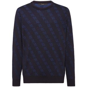 Billionaire, Heren, Truien, Blauw, Maat: 3XL Wol,