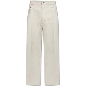 Rick Owens - Geth Jeans - Beige - Katoen - Losse Pasvorm - Wijde Pijpen