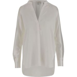 Vince, Dames, Blouses & Shirts, Beige, Maat: XL Zijde,