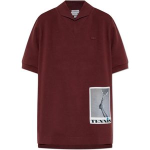 Lacoste, unisex, Tops, Rood, Maat: XS Katoen,