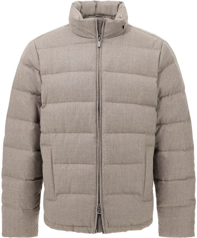 Boggi Milano, Heren, Jassen, Beige, Maat: S Flanel,