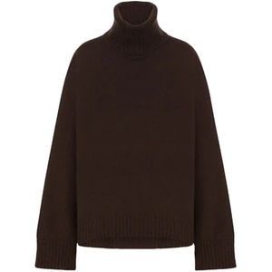 Alberta Ferretti, Dames, Truien, Bruin, Maat: M Zijde,