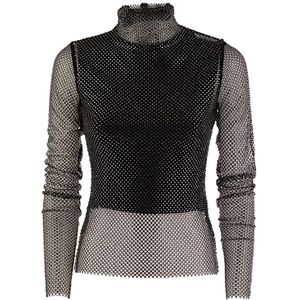 Sportmax, Dames, Truien, Zwart, Maat: S Poliester,