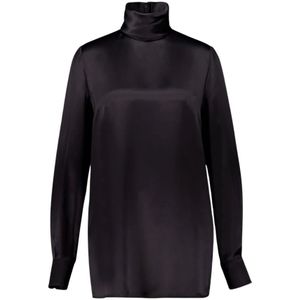Dolce & Gabbana, Dames, Blouses & Shirts, Zwart, Maat: S Zijde,