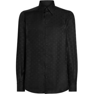 Dolce & Gabbana, Heren, Overhemden, Zwart, Maat: L