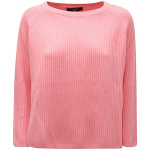 Max Mara, Dames, Truien, Roze, Maat: L Kasjmier,