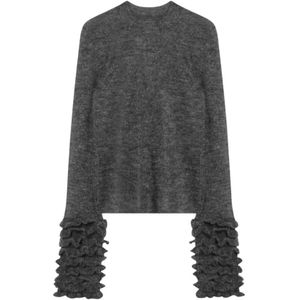 Alaïa, Dames, Truien, Grijs, Maat: XS Mohair,