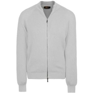 Moorer, Heren, Truien, Wit, Maat: S Katoen,