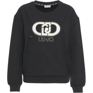 Liu Jo - Zwart Logo Sweatshirt Aw 25 - Sweatvest - Dames