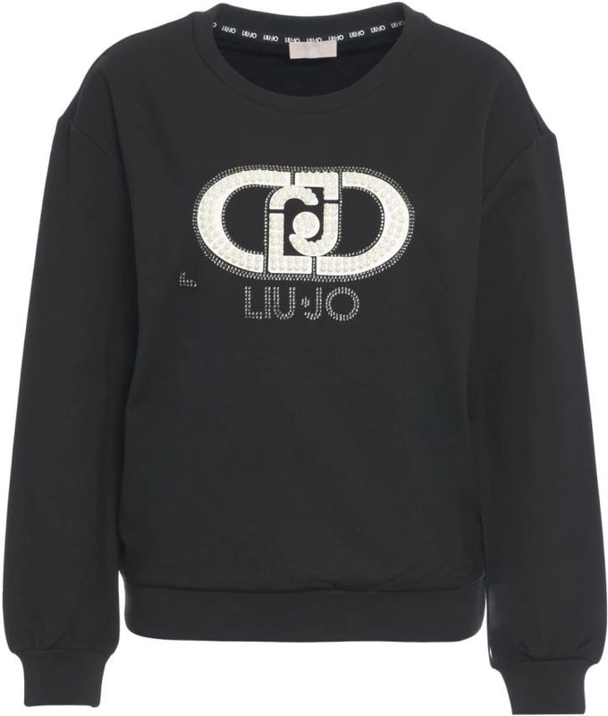 Liu Jo - Zwart Logo Sweatshirt Aw 25 - Sweatvest - Dames