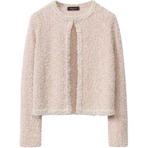 Fabiana Filippi, Dames, Jassen, Roze, Maat: XS Tweed,