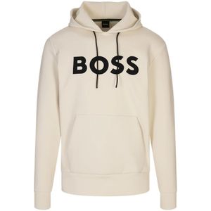 Hugo, Heren, Sweatshirts & Hoodies, Wit, Maat: M Katoen,