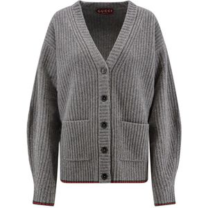 Gucci, Dames, Truien, Grijs, Maat: M Wol,