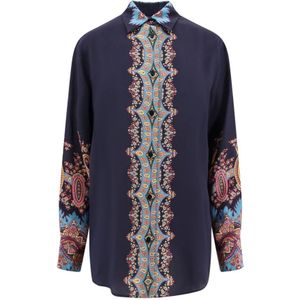 Etro, Dames, Blouses & Shirts, Veelkleurig, Maat: S Zijde,