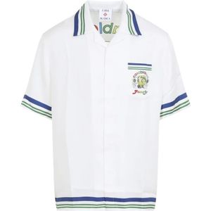 Casablanca, Heren, Overhemden, Wit, Maat: XL Zijde,