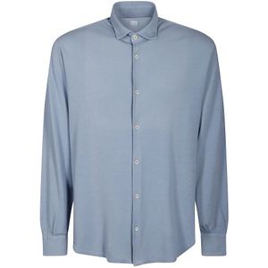 Fedeli, Heren, Overhemden, Blauw, Maat: XL Katoen,