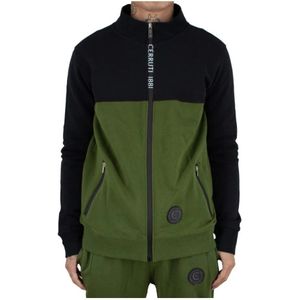 Cerruti 1881, Heren, Sweatshirts & Hoodies, Groen, Maat: S Katoen,