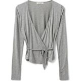 Sofie Schnoor - Wikkelblouse - Grijs - Dames