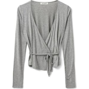 Sofie Schnoor - Wikkelblouse - Grijs - Dames