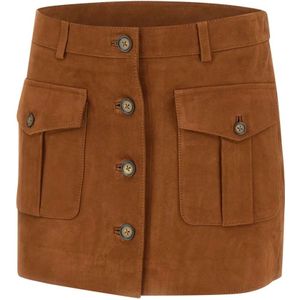 The Garment, Dames, Rokken, Bruin, Maat: XS Suède,