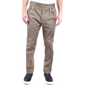 Roberto Cavalli, Heren, Broeken, Bruin, Maat: M Katoen,