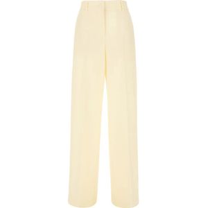 Msgm, Dames, Broeken, Beige, Maat: M Wol,