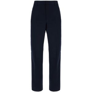 Ferragamo, Heren, Broeken, Blauw, Maat: S Katoen,