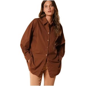 Mason's, Dames, Blouses & Shirts, Bruin, Maat: M Katoen,