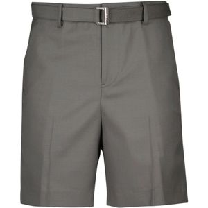 Sacai, Heren, Korte broeken, Grijs, Maat: M Wol,