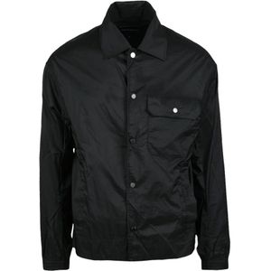 Emporio Armani, Heren, Jassen, Zwart, Maat: L Nylon,