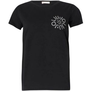 Liu Jo, Dames, Tops, Zwart, Maat: S Katoen,