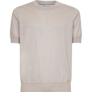 Brunello Cucinelli, Heren, Truien, Beige, Maat: XL Katoen,