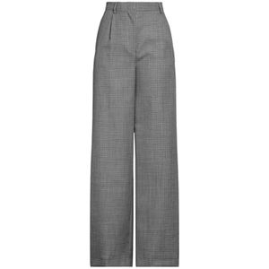 Msgm, Dames, Broeken, Grijs, Maat: 2XS Flanel,