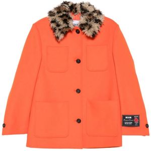 Msgm, Dames, Jassen, Oranje, Maat: XS Wol,