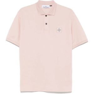 Stone Island, Heren, Tops, Roze, Maat: XL Katoen,