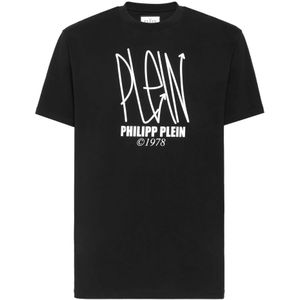 Philipp Plein, Heren, Tops, Zwart, Maat: 2XL Katoen,