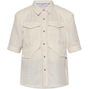 Iro, Dames, Blouses & Shirts, Beige, Maat: XS Viscose,