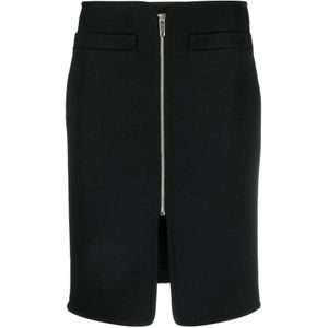 Courrèges, Dames, Rokken, Zwart, Maat: M Wol,