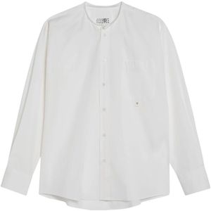 MM6 Maison Margiela, Heren, Overhemden, Wit, Maat: S