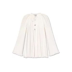 Lanvin Geplooide blouse , White , Dames , Maat: S