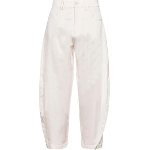 Pinko, Dames, Broeken, Beige, Maat: M Satijn,