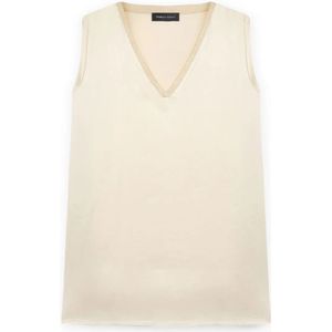 Fiorella Rubino, Dames, Tops, Geel, Maat: XS Satijn,