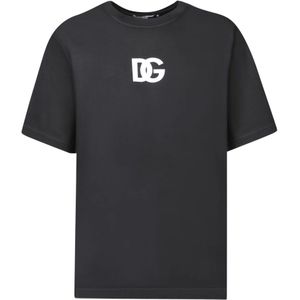 Dolce & Gabbana, Heren, Tops, Zwart, Maat: S Katoen,