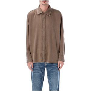 mfpen, Heren, Overhemden, Bruin, Maat: S Jersey,