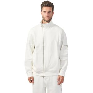 Armani Exchange, Heren, Sweatshirts & Hoodies, Wit, Maat: XL