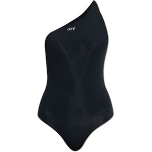 Off White, Dames, Badkleding, Zwart, Maat: S Polyamide,