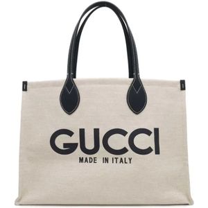 Gucci Vintage, Dames, Pre-owned, Beige, Maat: ONE Size Leer,