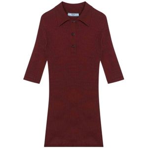 Prada, Dames, Tops, Bruin, Maat: XS
